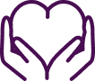 hands holding heart icon